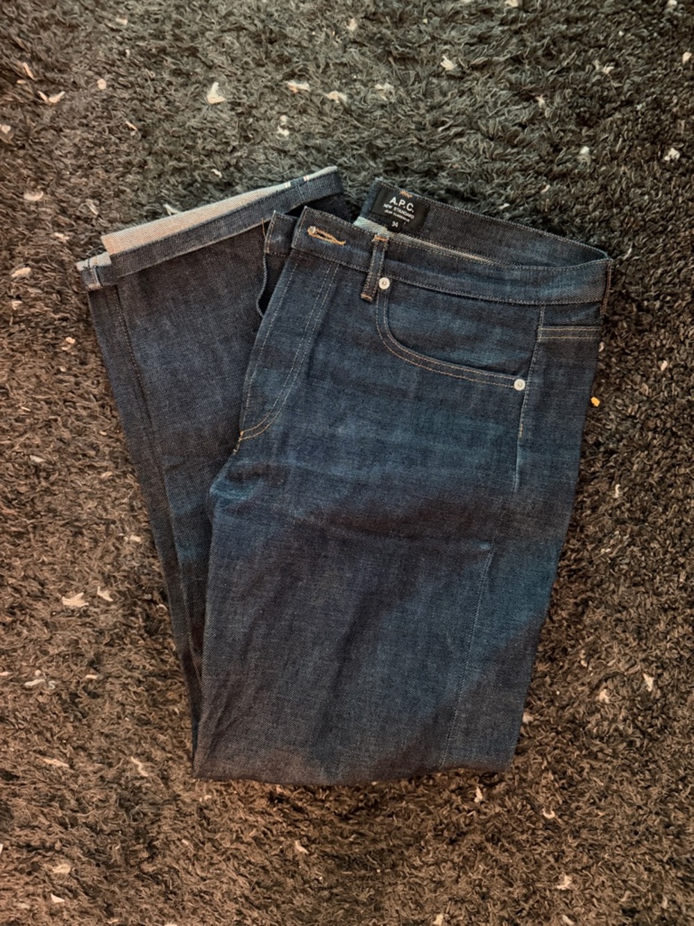 A.P.C. Men's Dark Indigo Straight Jeans